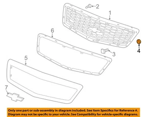 GM OEM 11-17 Caprice Hood Grille Grille Components-Grille Nut 11076993 - Picture 1 of 2