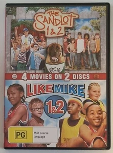 The Sandlot 1 & 2 + Like Mike 1 & 2 ~ DVD ~ Region 4 ~ PAL ~ FREE postage!! - Picture 1 of 4
