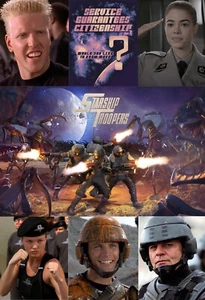 STARSHIP TROOPERS 1997 Custom Convention Cast Collage Movie Poster Wall Art - Picture 1 of 1