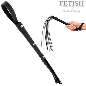 Frustino Delux Gatto a Nove Code in Morbida Similpelle Nera Cat-O-Nine Fetish - Imagen 1 de 7