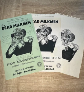 Paquete de póster firmado Dead Milkmen 1985 - Póster - Copia maestra - Obra de arte original - Imagen 1 de 9