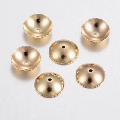 100Pcs Stainless Steel Apetalous Bead Caps DIY Jewelry Making Findings 8x2.5mm - Image 1 of 2