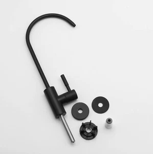 Drinking Water Filter Tap Swivel Spout 304 Stainless Steel Faucet Matte Black - Picture 1 of 1