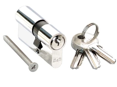 KEYMET Cilindro de perfil 25/35 cilindro de cierre cilindro de puerta cerradura de puerta cilindro M&D níquel