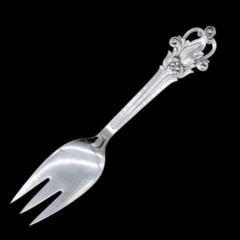 Mid Century Modern Danish Sterling Silver Cohr COH30 Flower Serving Fork Cover