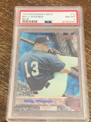 1994 BOWMAN'S BEST BILLY WAGNER #19 RC ROOKIE GRADED PSA 8 NM-MT - Image 1 of 2