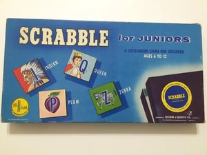 Vintage Scrabble For Juniors 1958, Selchow & Righter Sentence Game - Picture 1 of 12