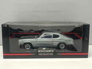 Ford Capri 1969 Blue Metallic - Minichamps 1:18 Usato in box Very Rare Model - Foto 1 di 15