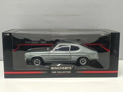 Ford Capri 1969 Blue Metallic - Minichamps 1:18 Usato in box Very Rare Model - Immagine 1 di 4