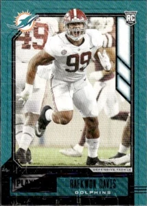 2020 Panini Playbook #187 Raekwon Davis RC Miami Dolphins - Picture 1 of 2
