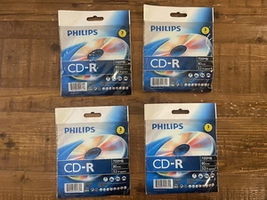 (4) Phillips CD-R Blank Disc 3-Pack 700MB 80Min 52x Speed Recordable FREE SHIP! - Picture 1 of 6