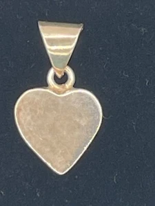Vintage 925 Mexico Sterling Silver Heart Charm Pendant - Picture 1 of 6