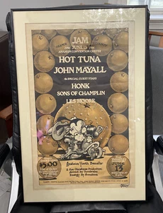 1975 Hot Tuna John Mayall Concert Poster by Rick Griffin Orange County Jam - Picture 1 of 8