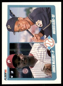 1990 Fleer Chuck McElroy/Moises Alou Rookie Pittsburgh Pirates/Philadelphia