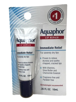 Pomada de alivio inmediato para reparación de labios Aquaphor - 0,35 oz - sellada Foto 1 de 2