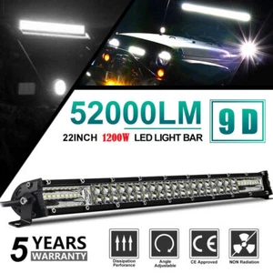 20inch 1200W Led Light Bar Dual Row Spot Flood Combo Work UTE Truck SUV ATV 22'' - Picture 1 of 12