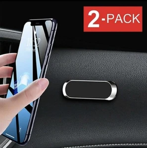 2 Pack Mini Strip Shape Magnetic Car Phone Holder Stand For iPhone Samsung Mount - Picture 1 of 8