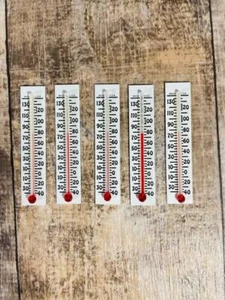 Vintage Replacement Thermometer Refills Lot of 5 Fahrenheit Only 3 1/8" x 5/8"  - Picture 1 of 4
