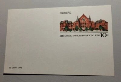 Postal Stationery. Post Card. UNUSED. UX73. Historic Preservation. 10 Cents. - Image 1 of 3