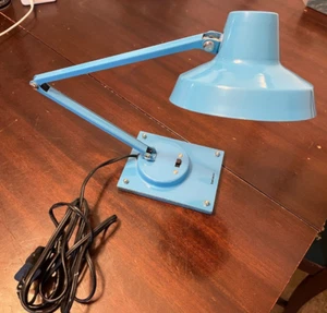 Vintage 1960s Mid Century Modern Tensor IL400 Articulating Desk Lamp Blue MCM - Picture 1 of 14