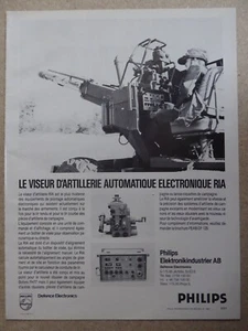 6/1982 PUB PHILIPS DEFENCE ELECTRONICS VISEUR ARTILLERIE BOFORS FH77 FRENCH AD - Picture 1 of 1