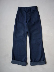 Pantalón de mezclilla acampanado vintage años 60 de la Marina de los Estados Unidos para gente de mar 26x35 tipo 1 nuevo sin existencias - Imagen 1 de 8
