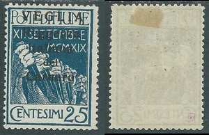 1920 VEGLIA 25 CENT CARATTERI PIU PICCOLI SASSONE 8 MH * - US23-2 - Picture 1 of 1