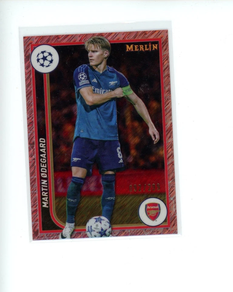 2023-24 Topps Merlin UEFA Rose Gold Shimmer Refractor #14 Martin Odegaard # /299 - Image 1 of 1