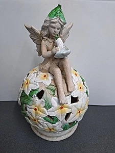 Keramik/Keramik LED batteriebetrieben Blumenfee Kugel Morphing Off Bernstein - Bild 1 von 11