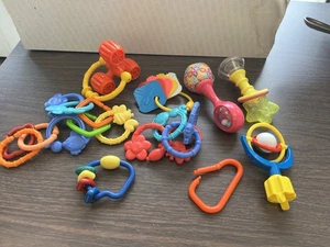 Baby Toys Teether Rattle Learning Sensory Developmental Lot of 8 - Picture 1 of 2