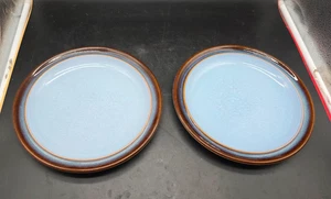 Set 2 piatti Denby Pottery Stoneware Corfù blu e ruggine - Foto 1 di 5