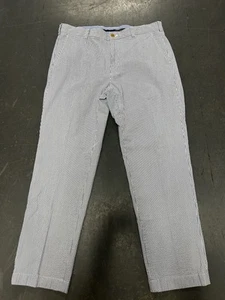 Brooks Brothers Men’s Clark Fit Seersucker Pants Size 36x30 Pinstripe Golf - Picture 1 of 8