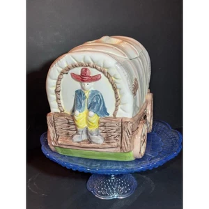 Vintage Steingut AMC Western Planwagen Keksdose "Cookie Wagon"  - Bild 1 von 8