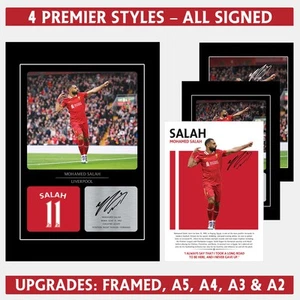 Mohamad Salah Signed Photo Print Gift Wall Art Liverpool Poster Framed A4, A3 A2 - Picture 1 of 10