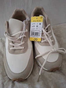 Papaya Shoes Size 6/39, Off White With Laces, Very Stylish, Comfortable & Trendy - Picture 1 of 10