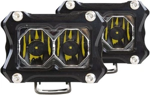 Heretic 6-Series LED Spot Lights Pair Bottom Mount Black 2" - Picture 1 of 1