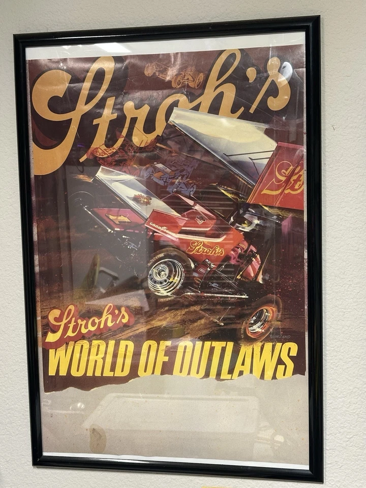 Póster Coche Sprint De Colección Años 80 Raro Mundo de Forajidos Stroh’s Foto 1 de 1