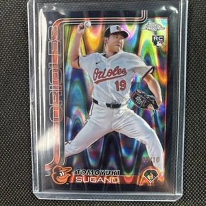 Tomoyuki Sugano 2025 Topps Chrome Raywave Black Refractor 07/10 Rookie - Picture 1 of 2