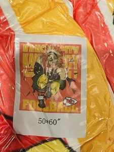 NFL Kansas City Chiefs Fleece Überwurf Decke 60" x 50" Neu - Bild 1 von 2