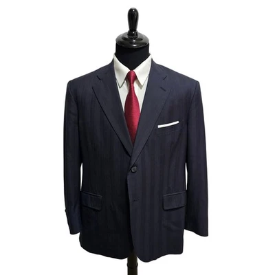 Abrigo Blazer Brooks Brothers Rayas Para Hombre 46R Polar Dorado Personalizado A Medida Foto 1 de 4
