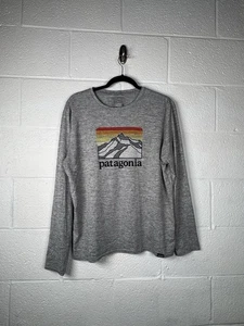 Patagonia Capilene Cool Daily Langarmshirt Herren M grau Sonne Logo Wandern - Bild 1 von 11