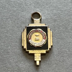 Vtg Manchester CT High School Pendant Enamel Gold Tone Kay Jewelers - Picture 1 of 9