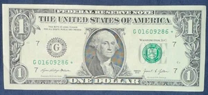 Rare One Dollar Bill Star Note 2021 Chicago $1 United States Federal Reserve USD - Picture 1 of 1