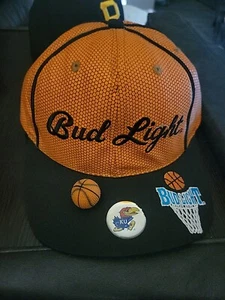 Kansas Jayhawks Bud leichter Basketball Vintage Hut Made in USA FÜHLT SICH WIE B-BALL - Bild 1 von 7