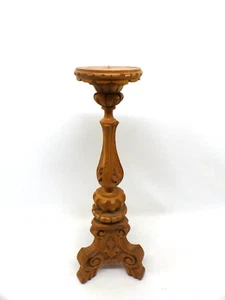 Handgeschnitzter Holz Kerzenständer Leuchter Antik Stil H=72 cm - Picture 1 of 11
