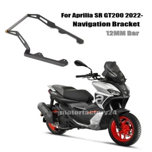 12MM Bar GPS Smartphone Navigation Holder Bracket For Aprilia SR GT 200 2022-up - Picture 1 of 4