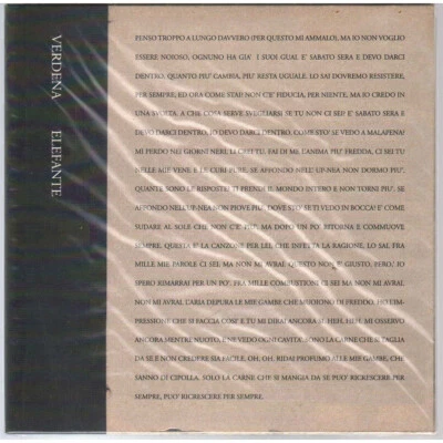 Verdena Vinile 10" Elefante EP / Black Out Universal 00602547956347 Sigillato - Immagine 1 di 2