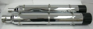 Harley-Davidson OEM 2017 CVO Chrome Mufflers 64900256/7 & End Caps 65100059 - Picture 1 of 9