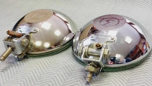 CHROME VINTAGE FOG LIGHTS HALOGEN GAZ VAZ LADA ZHIGULI UAZ VOLGA MOSKVICH - PAIR - Bild 1 von 7
