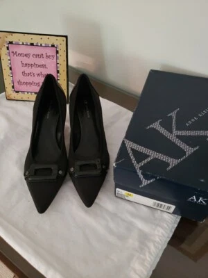 Туфли-лодочки Anne Klein IFlex Akmelanie черные с заостренным носком на котятином каблуке размер 9,5 - Изображение 1 из 4